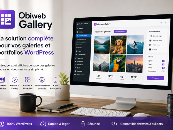 Obiweb Gallery – La solution complète pour vos galeries et portfolios WordPress