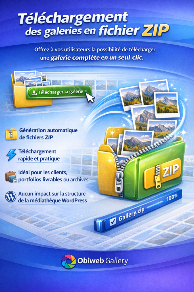 Téléchargement des galeries en fichier ZIP - Obiweb Gallery Téléchargement des galeries en fichier ZIP - Obiweb Gallery
