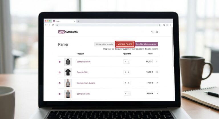Bouton Woocommerce - Vider le panier