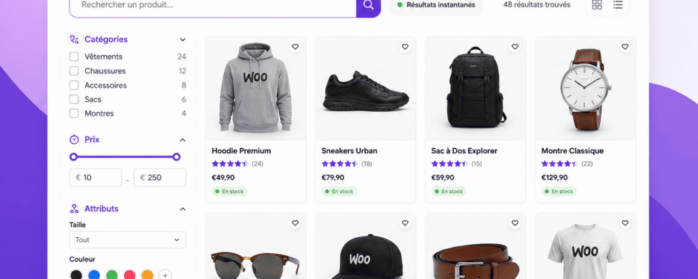 Filtre de recherche avancée Woocommerce