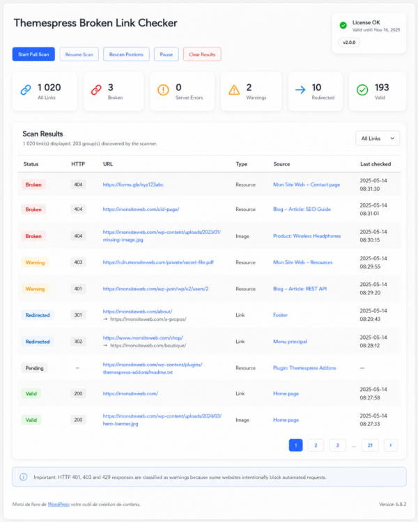 Themespress Broken Link Checker